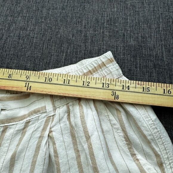 Aerie Two-Piece Set – Striped Button-Down Shirt L High-Waist Wide-Leg Pants M - Picture 14 of 16